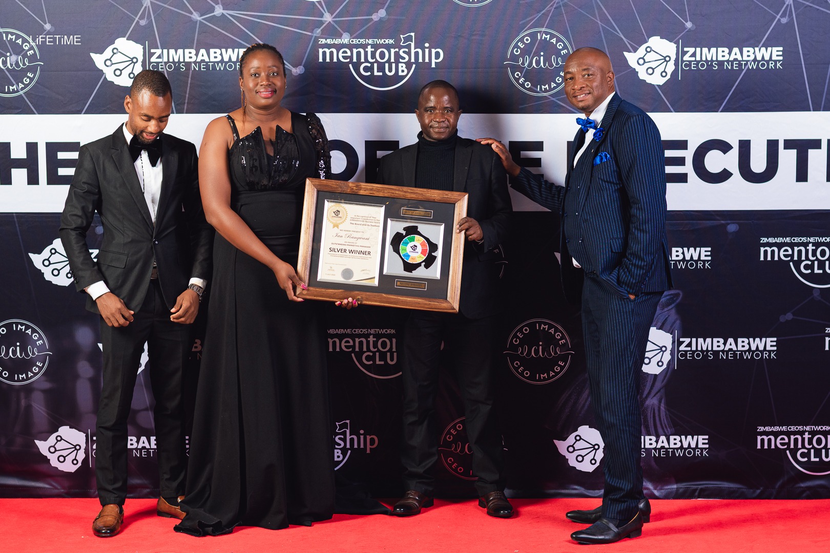 Award presentation ceremony featuring Rogel Security