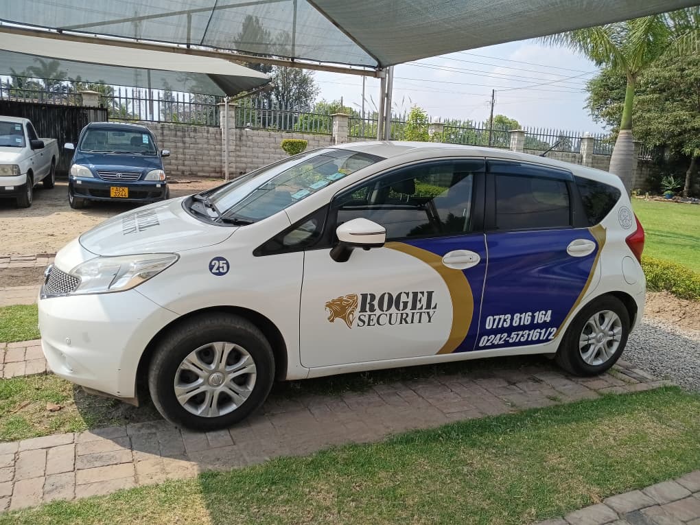 Branded Rogel Security response vehicle